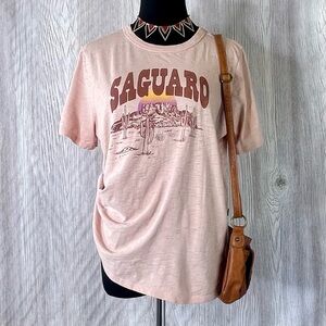 Old Navy "Saguaro" Desert Sunset Graphic Tee dusty rose/salmon pink- Size Large